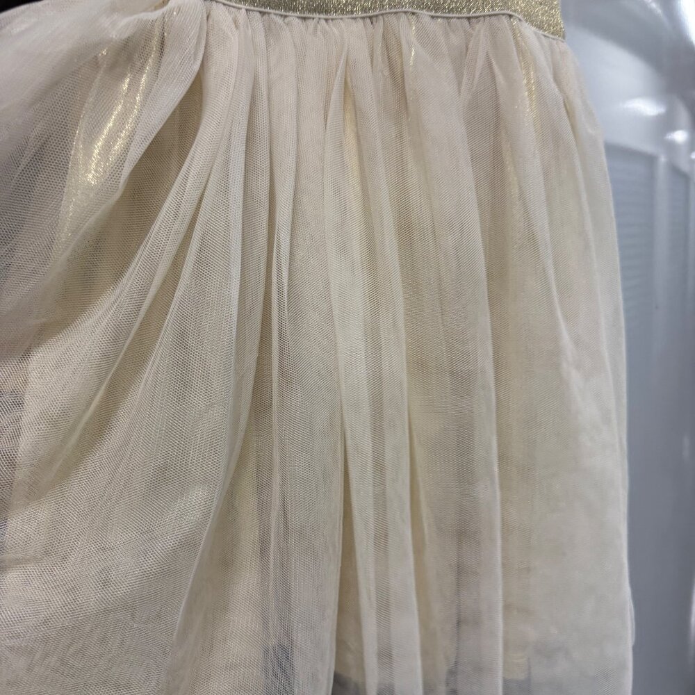 Pink & Violet Girls Gold Metallic Top & Tulle Skirt Dress Keyhole Back M (7/8) P - Picture 4 of 6